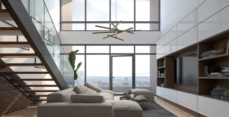 Scala in legno e acciaio realizzata da Dimes Scale a Milano